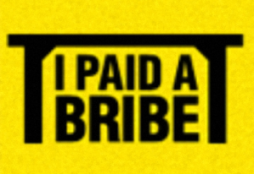 The logo of IPaidABribe.com, a website where you can share your experiences of government corruption.